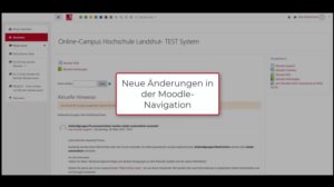 Moodle 3.9 Neue Änderungen Navigation